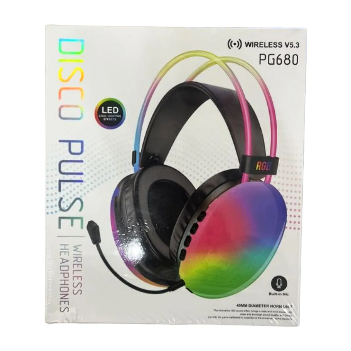 Wireless Gaming Headset with LED Light