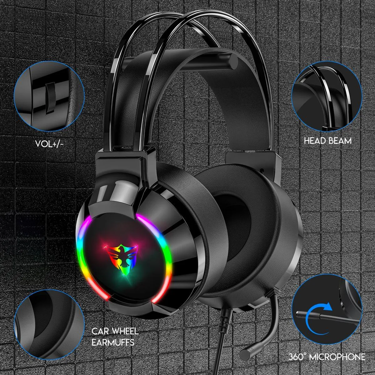 Noise-Cancelling Gaming Headset for Xbox,Playstation,PC