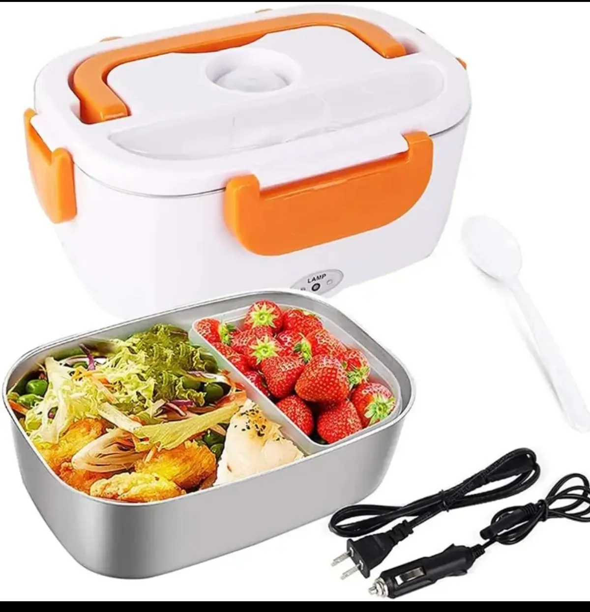 Electric Lunch Box with Lunch bag, Orange