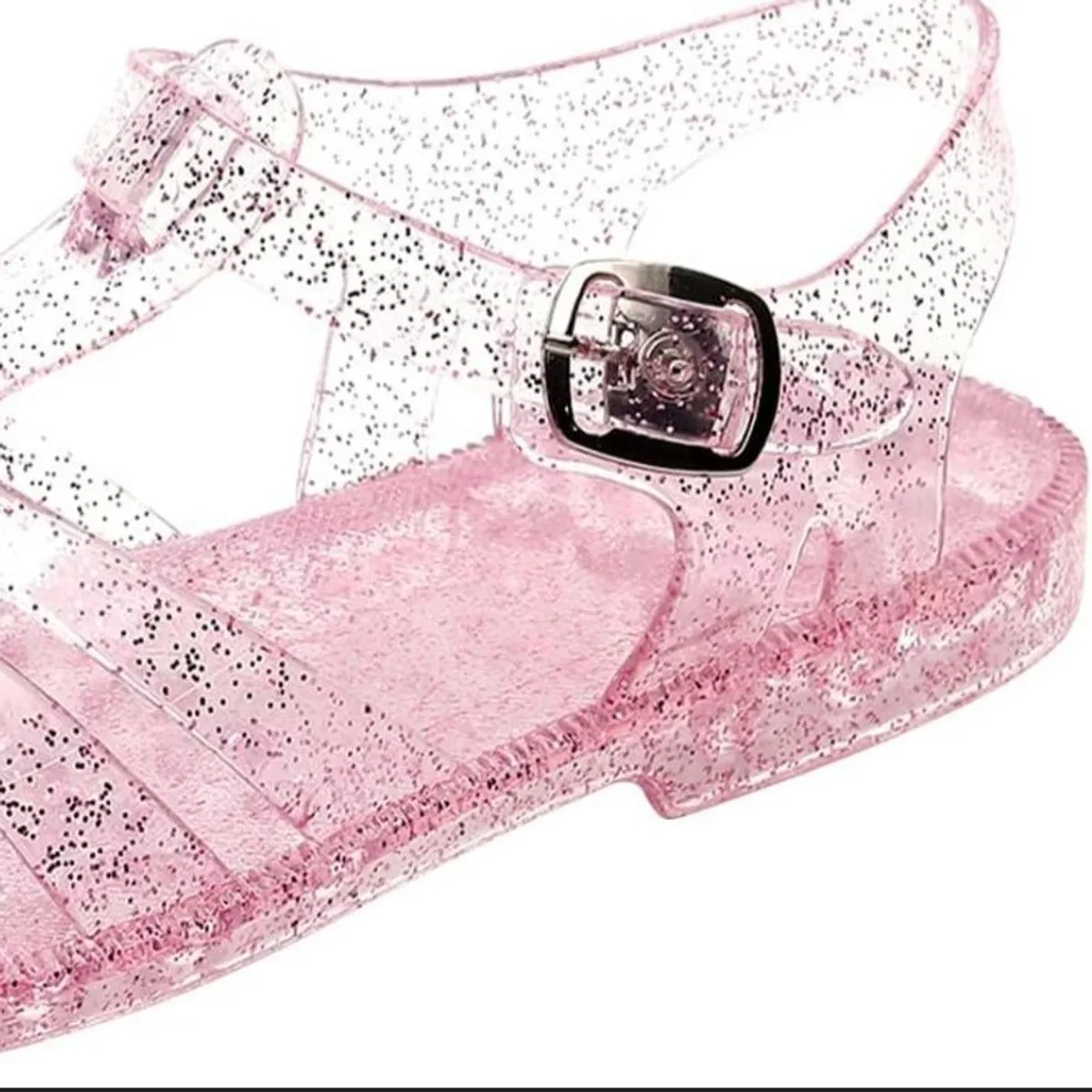 Young Girl’s Pink Glitter Sandals - Size 6