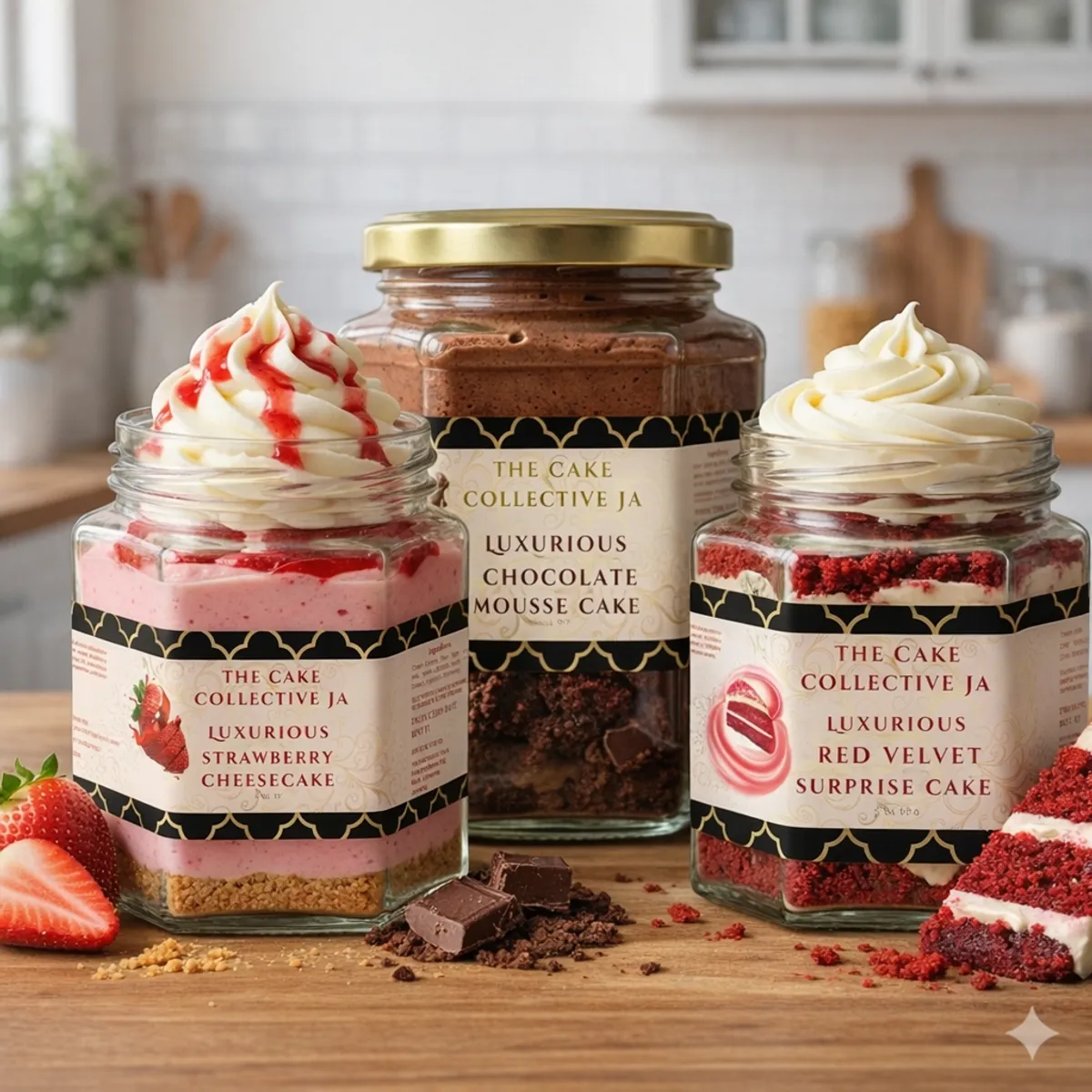 Strawberry Cheesecake Cake Jar