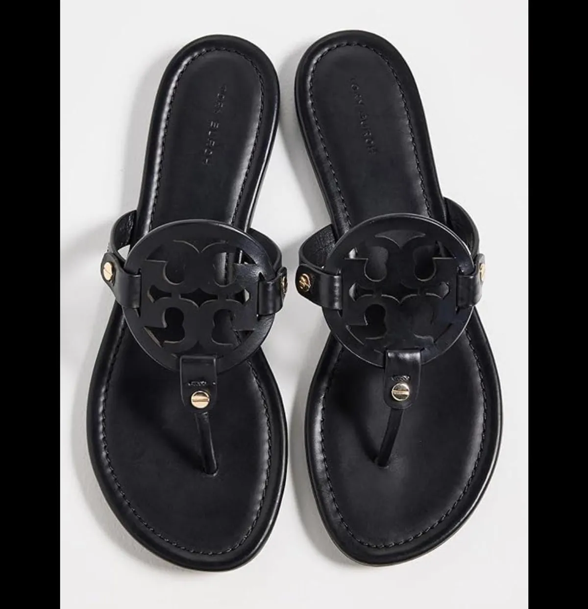 Woman's Black Miller Thong Sandals - Size 6