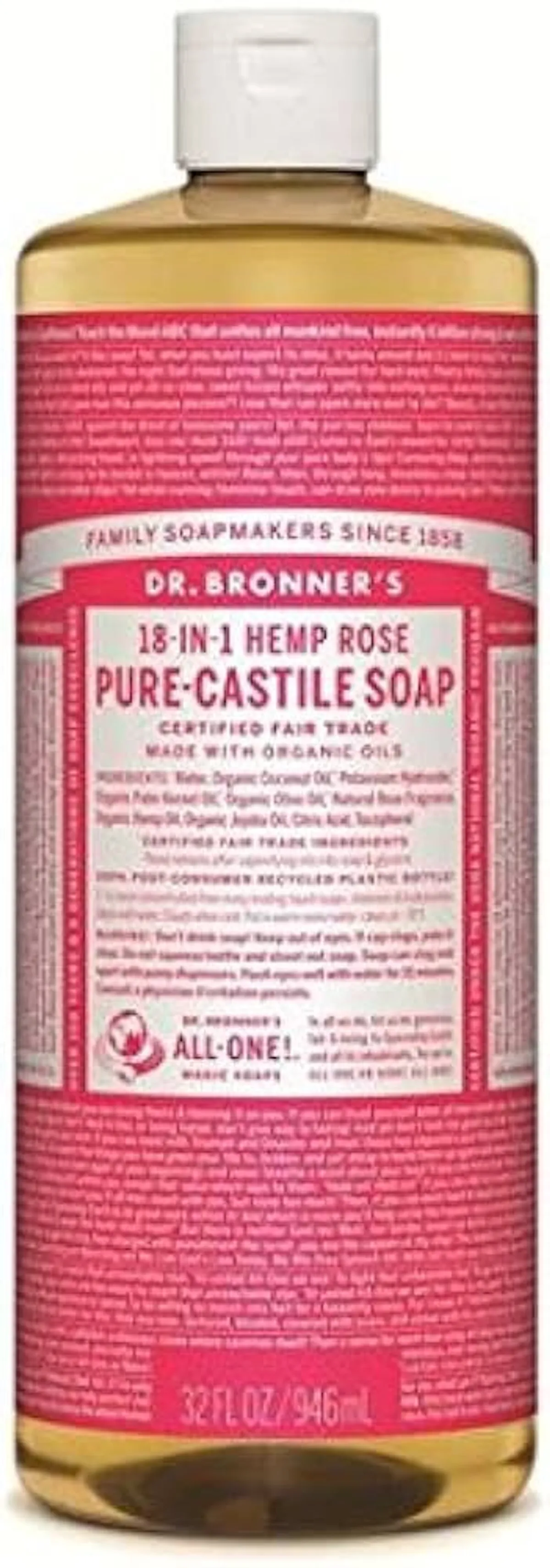 Dr. Bronner's Rose Liquid Soap 944 ml