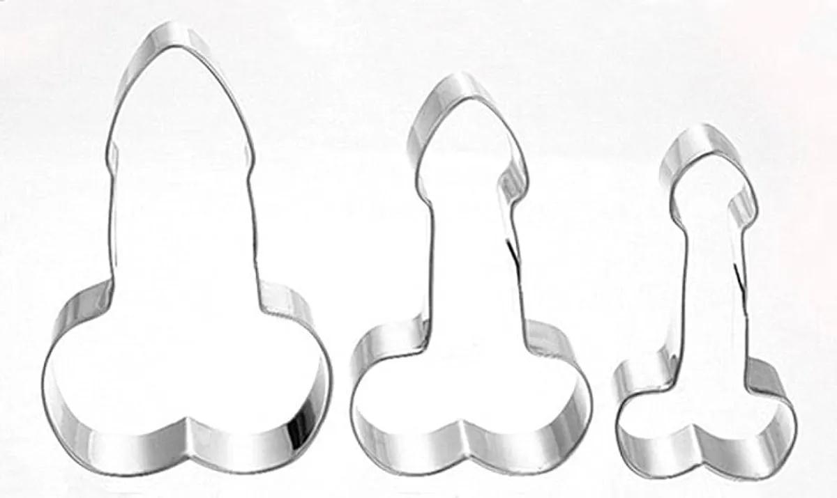 Penis/Willy/Dick Shaped Cookie Cutter, Willy Cookie Cutter, Dick Shape Cookie Cutter, Novelty Party Penis Cookie Cutter, Bacherlorette Party, Stainless Steel. , Straight Penis