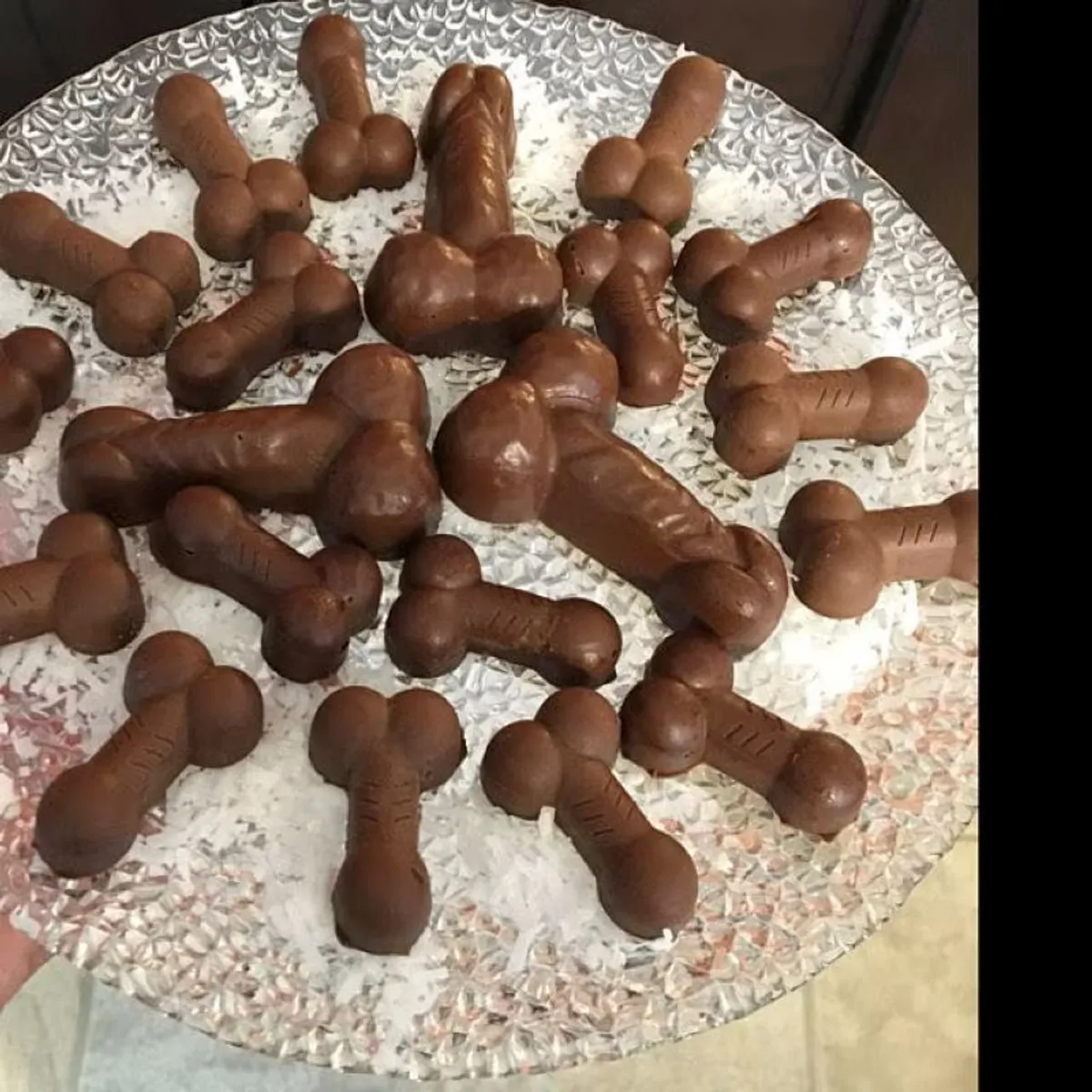 Penis/Dick/Willy Shaped Pink Moulds 8(Cavity) With Tong