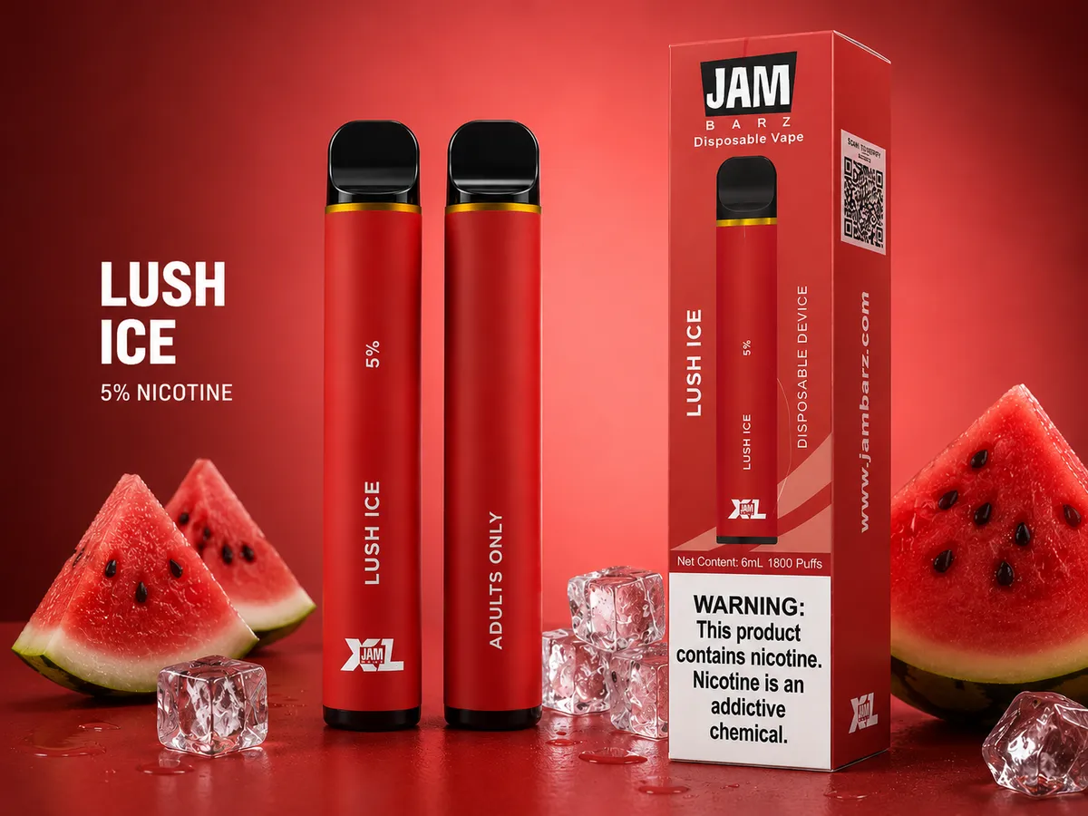 Jam Barz XL 1800 Puff Disposable Vape , Lush Ice