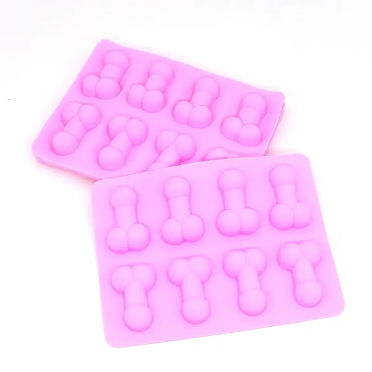 Penis/Dick/Willy-Shaped Pink Moulds(8-Cavity)Singles