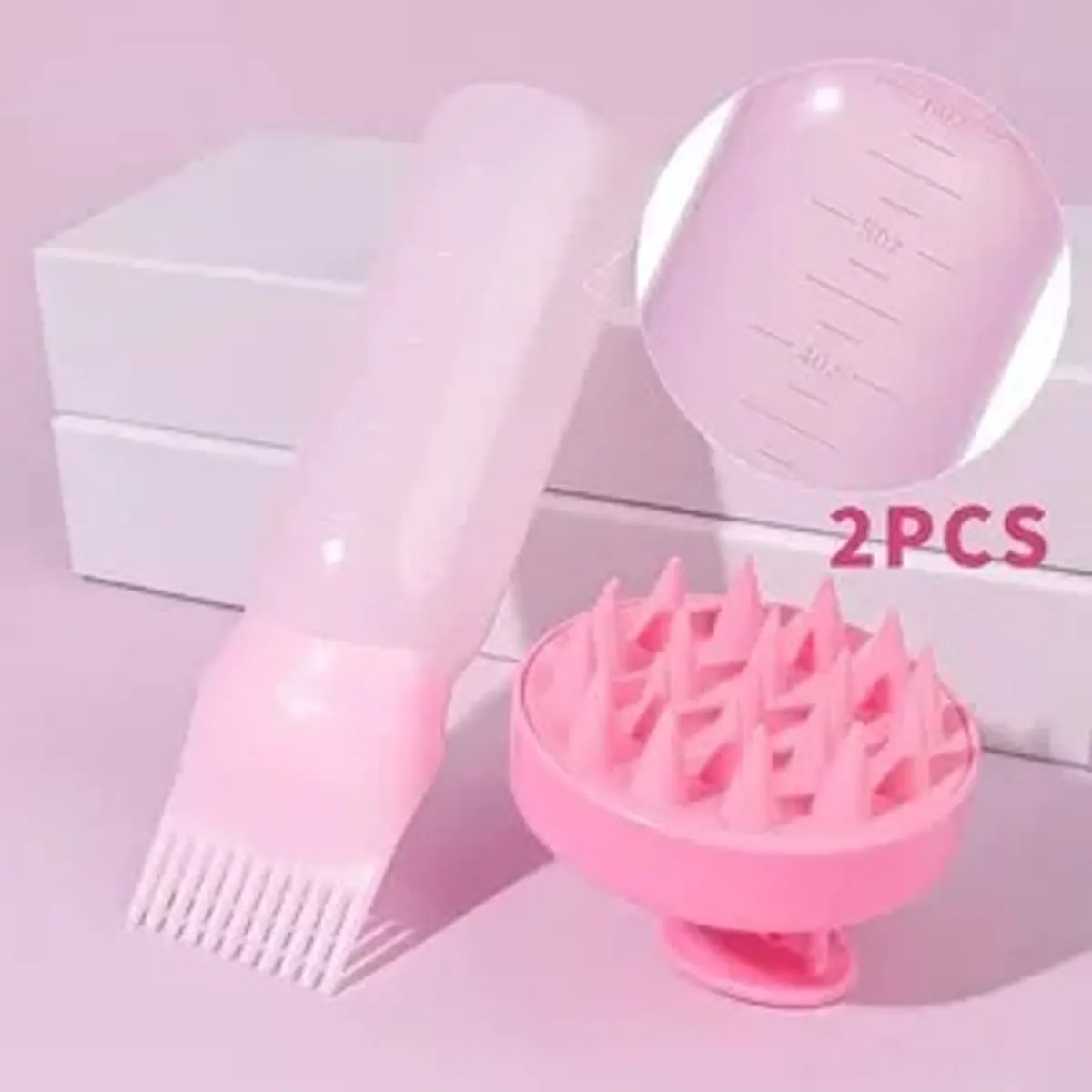 2 Pcs Pink Head Massage Accessories