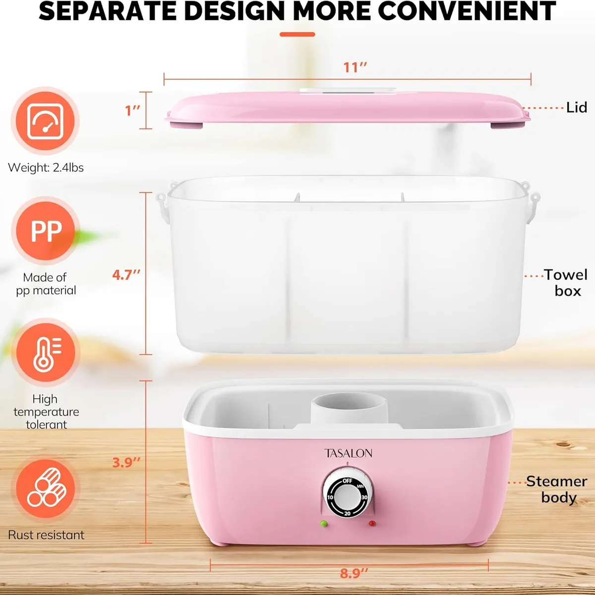 Hot Towel Steamer for Facials, Hot Towel Warmer Quickly Heats Up in 5 Minutes, Portable Towel Machine