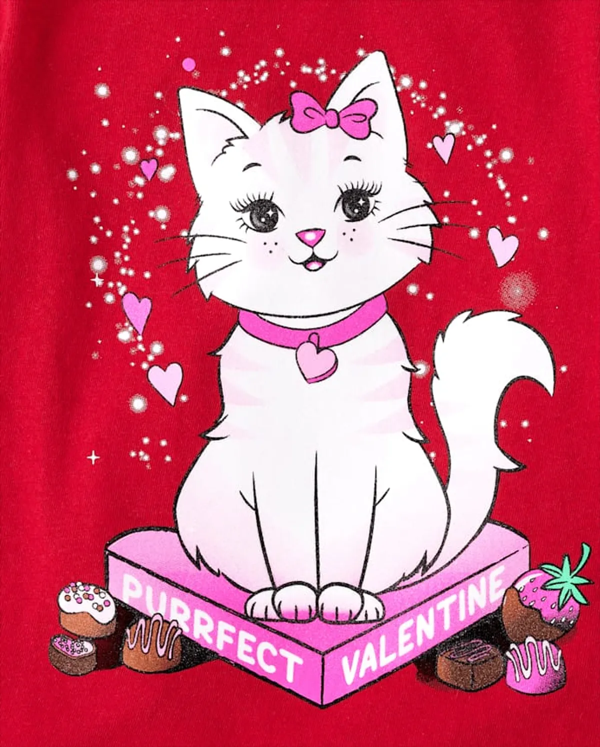 The Children Place
Baby And Toddler Girls Valentine's Day Cat Graphic Tee Red - Size L