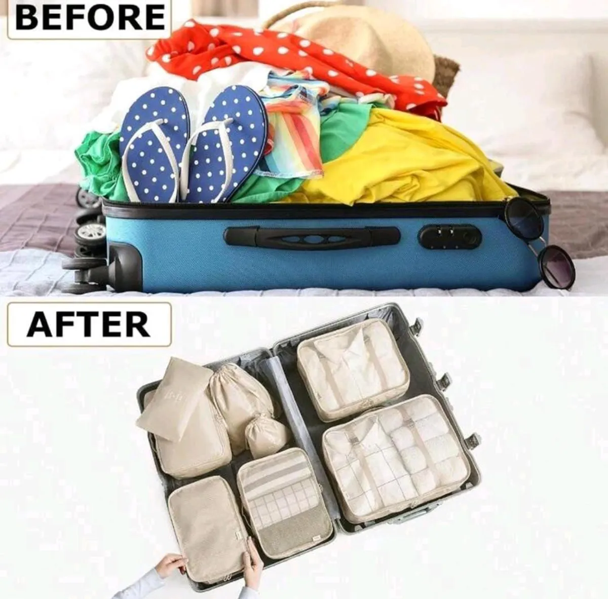 8Pcs Set Packing Cubes For Suitcases Travel Luggage Packing Organizers Travel