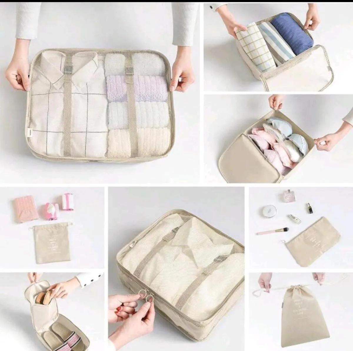 8Pcs Set Packing Cubes For Suitcases Travel Luggage Packing Organizers Travel