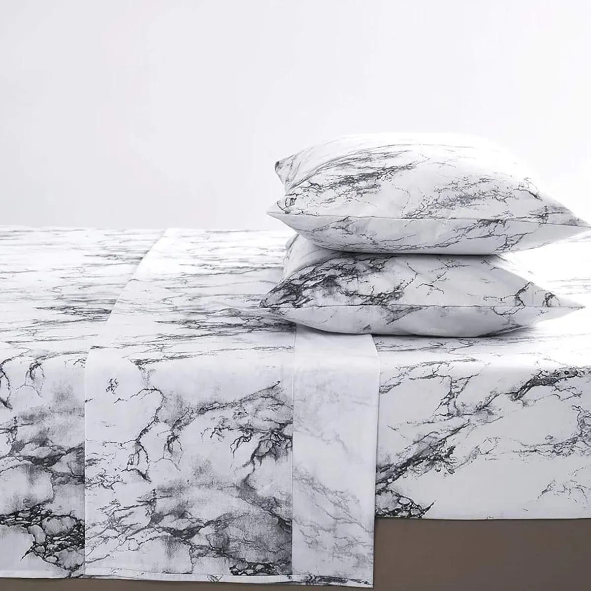 Marble Bed Sheets, 4-Piece Sheet Set