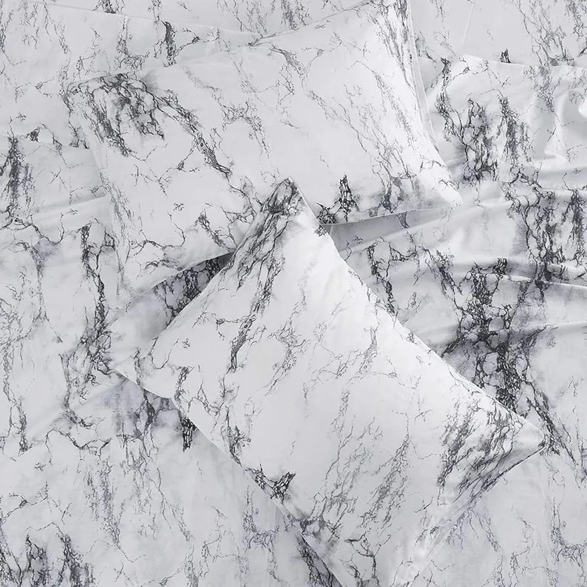 Marble Bed Sheets, 4-Piece Sheet Set