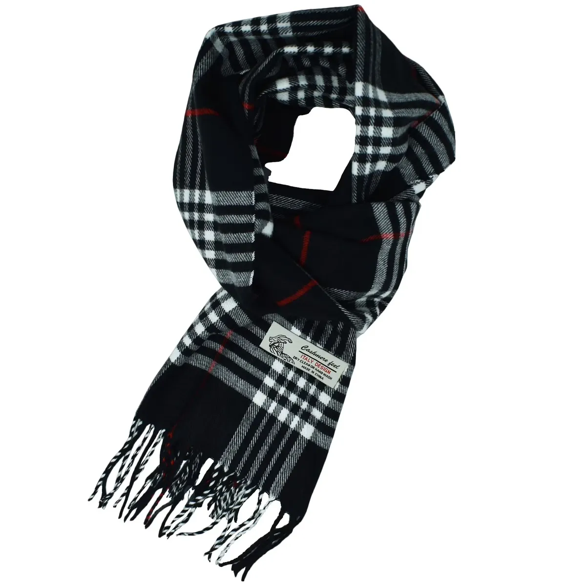 Men Plaid Wool Scarf And Wrap