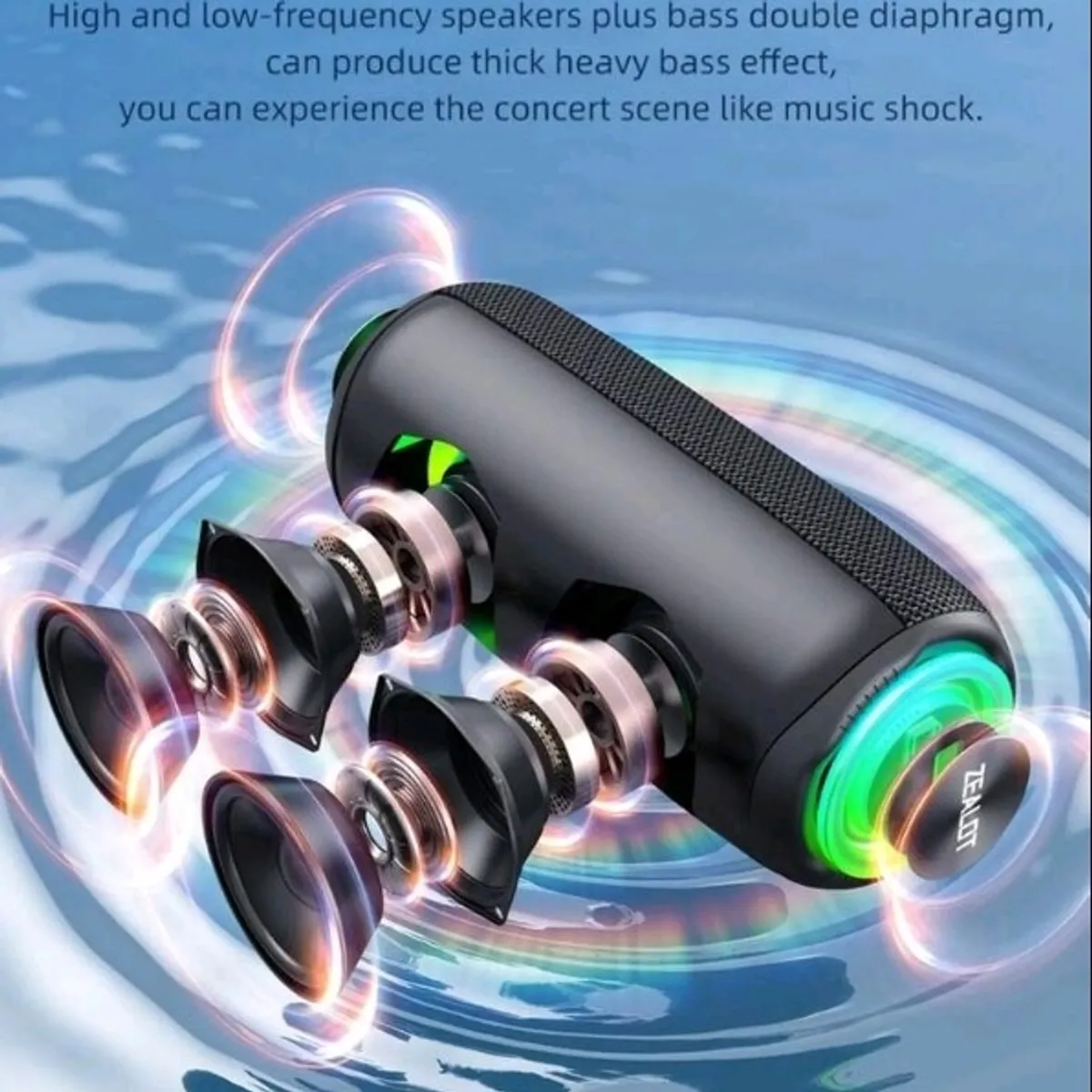 ZEALOT MP2 20W Wireless Speaker, Outdoor Portable, Bluetooth Speaker