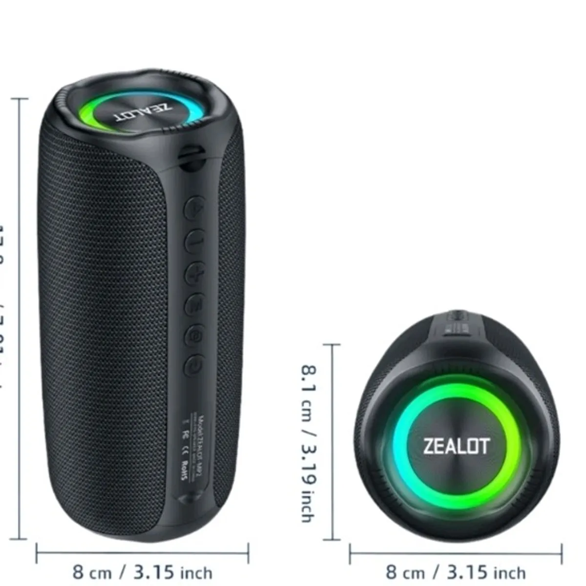 ZEALOT MP2 20W Wireless Speaker, Outdoor Portable, Bluetooth Speaker