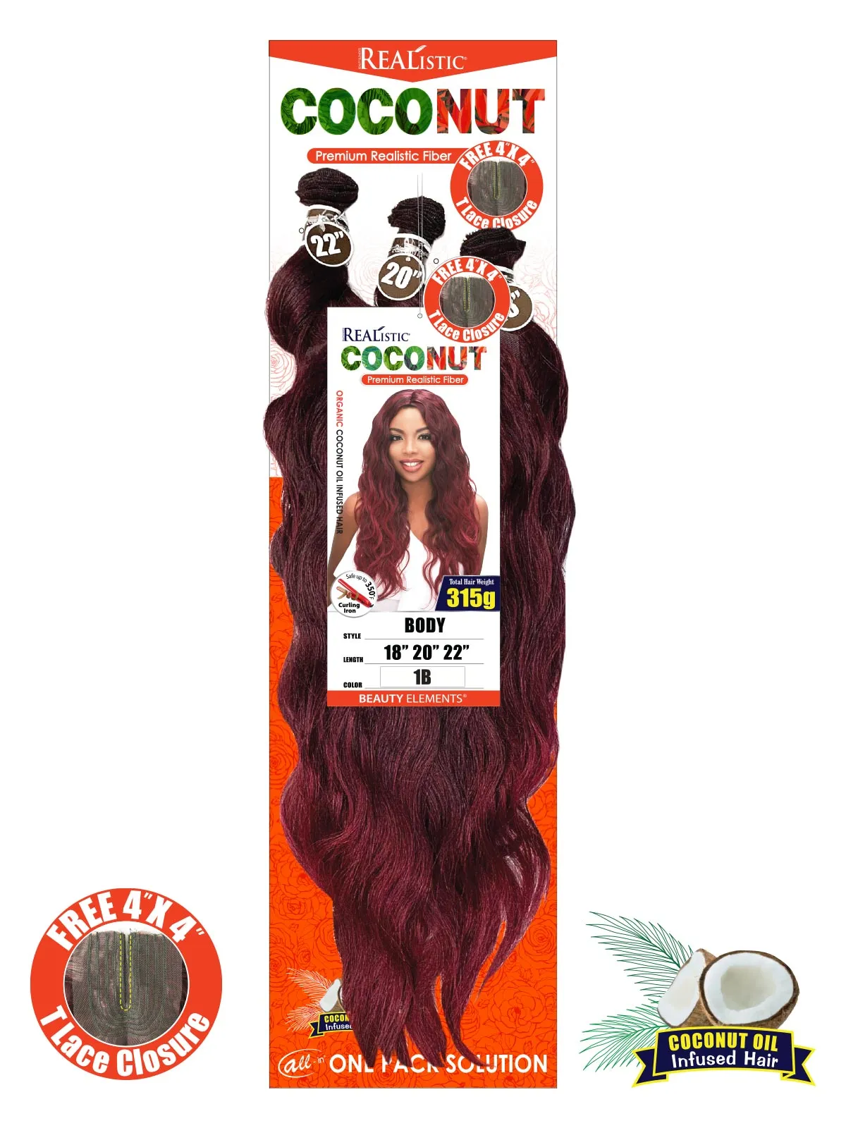 Realistic Coconut 18"/20"/22" , Body, T3027613