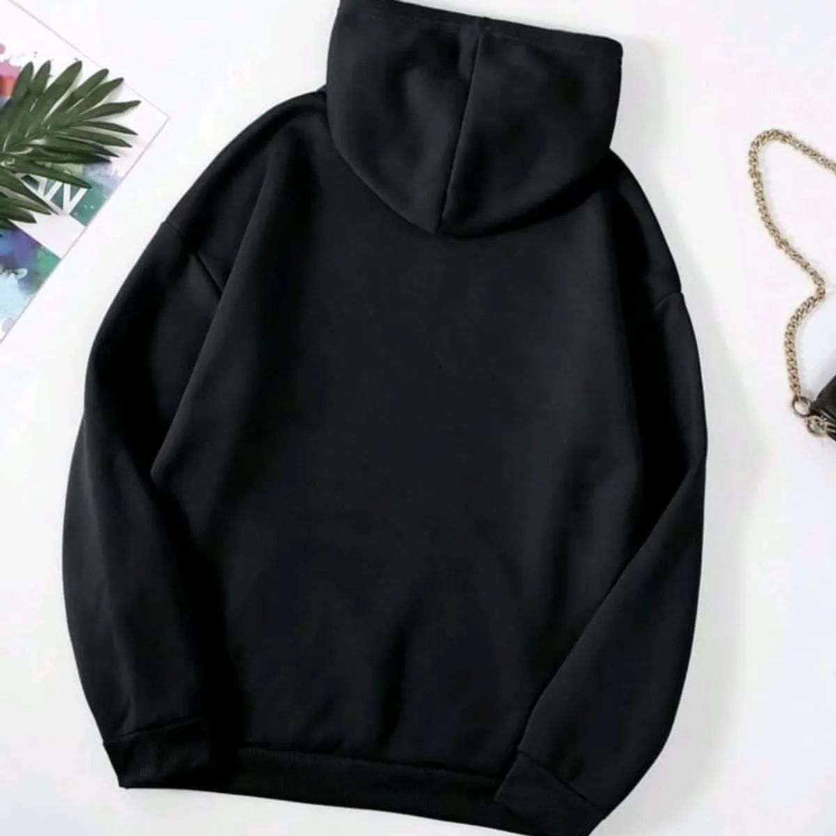 Kangaroo Pocket Thermal Lined Hoodie,Long Sleeve Tops - Size: S