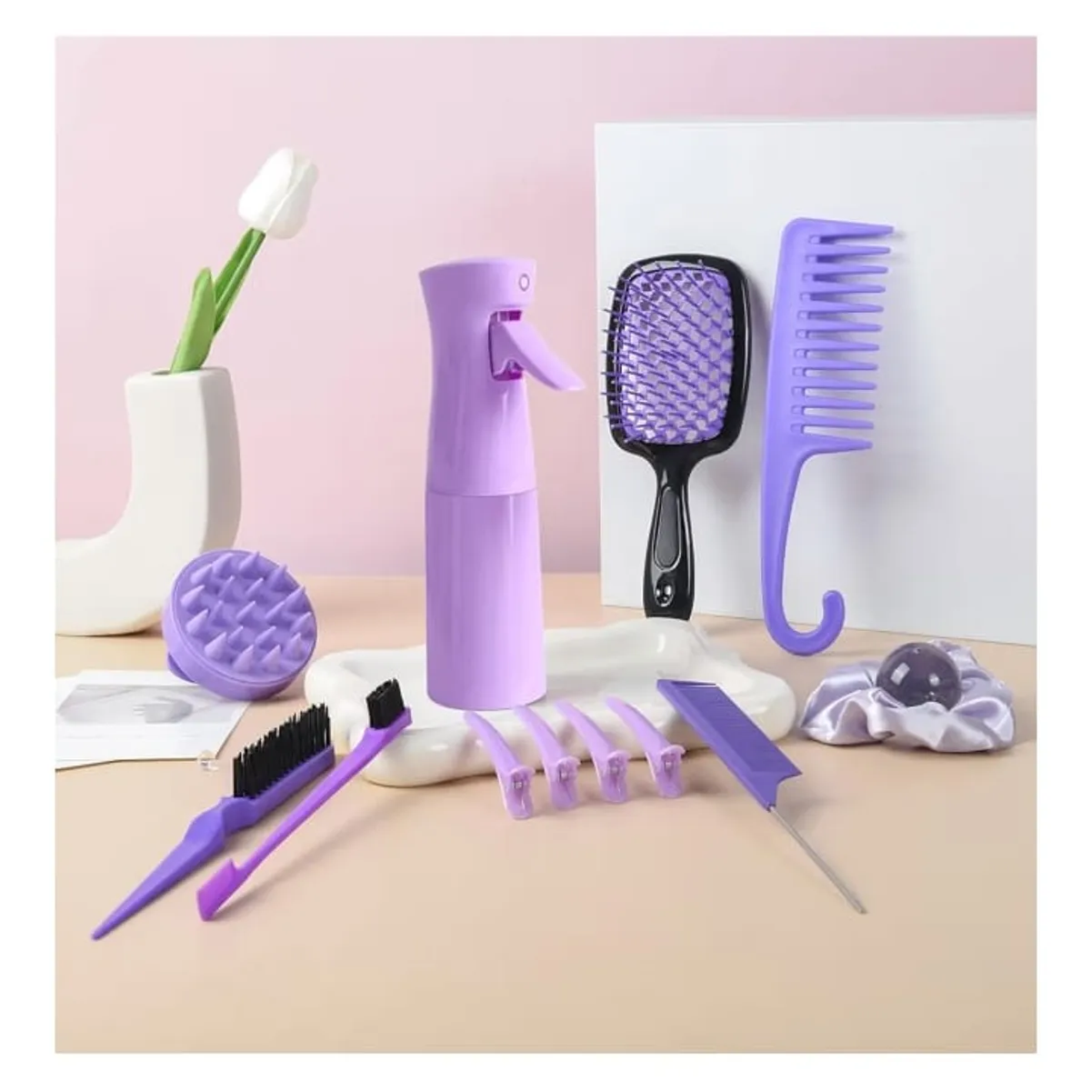 12 Pcs Hair Brush Set