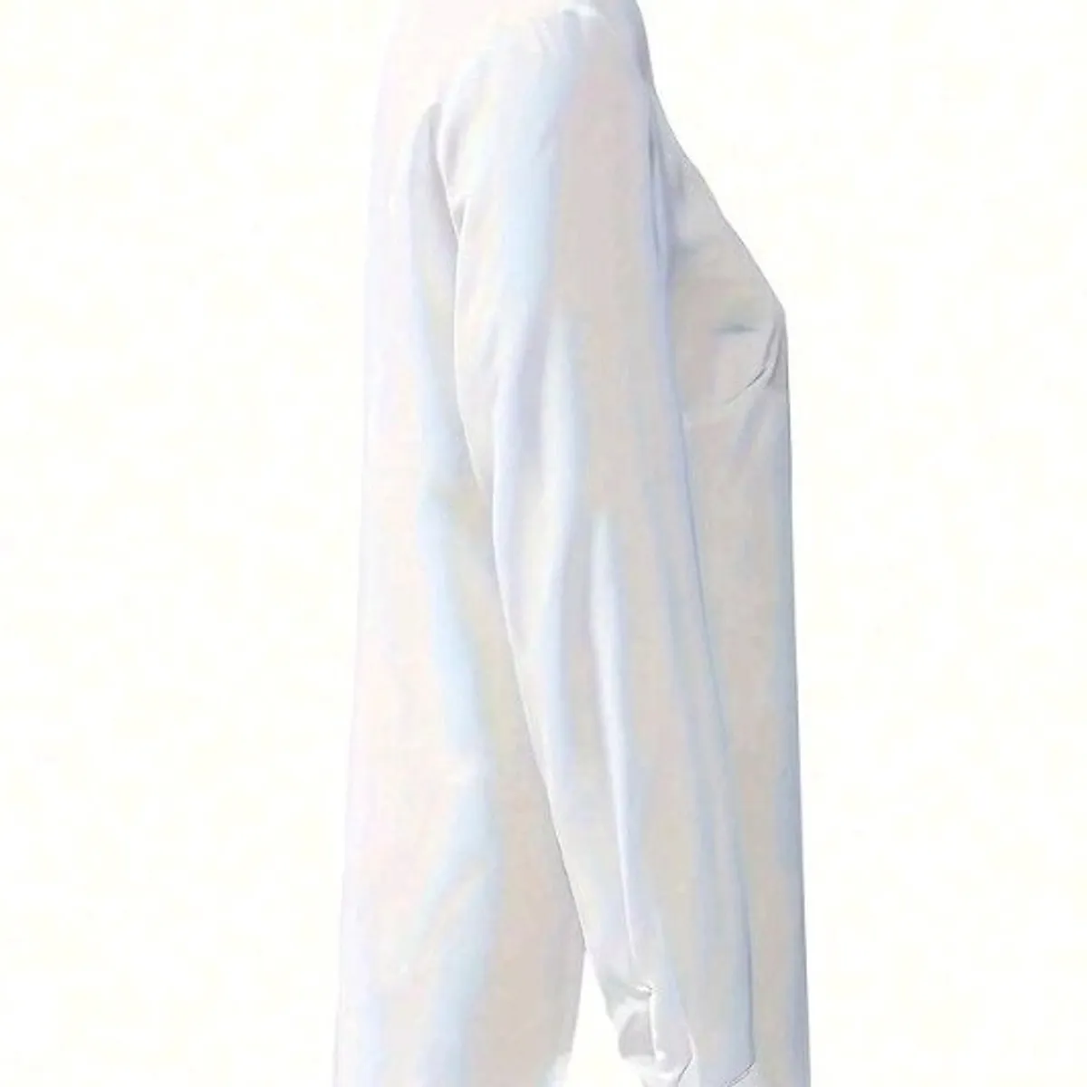 Women's  White Long Sleeve Blouse- Size-M