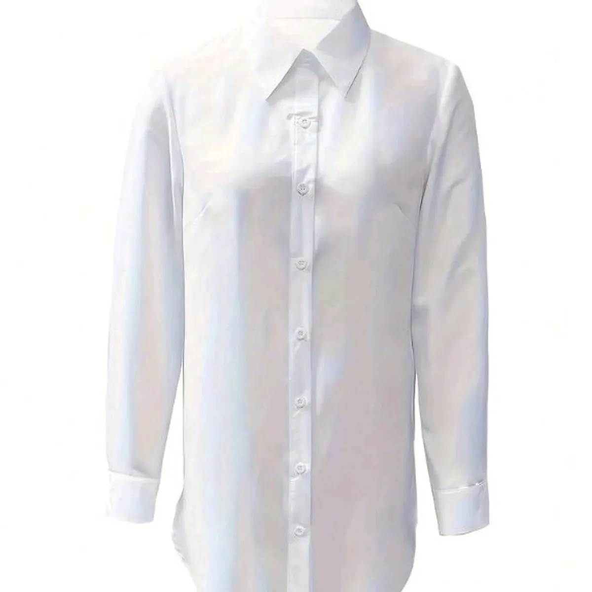 Women's  White Long Sleeve Blouse- Size-M