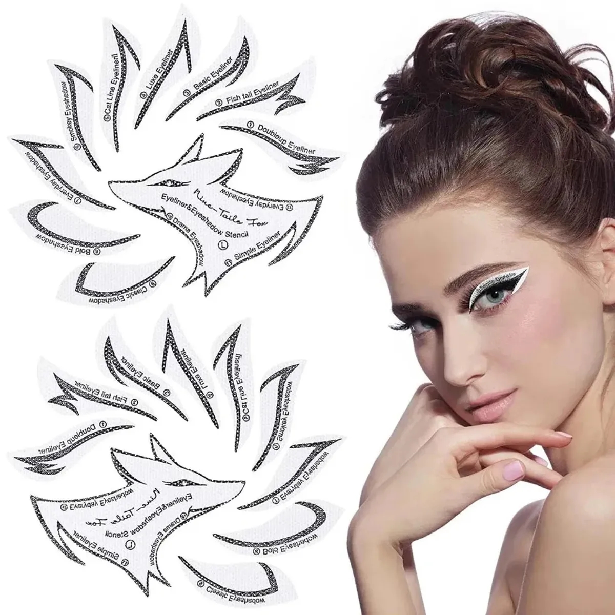 2 Pcs Professional Eyeliner Stencil Tools