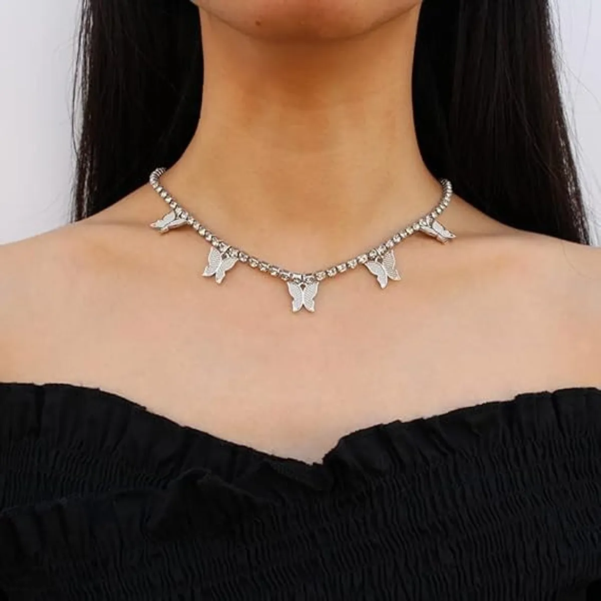 Butterfly Star Choker Necklace Cute Vsco Choker Necklace Aesthetic Necklace for Women Teen Girls