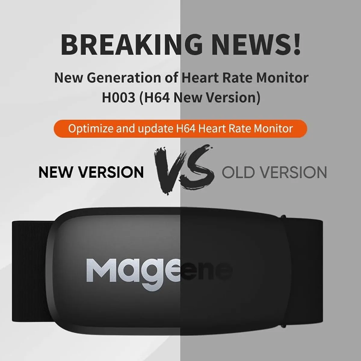 Magene H64 Heart Rate Monitor, Heart Rate Sensor Chest Strap, Protocol ANT+/Bluetooth, Compatible with iOS/Android APPs
