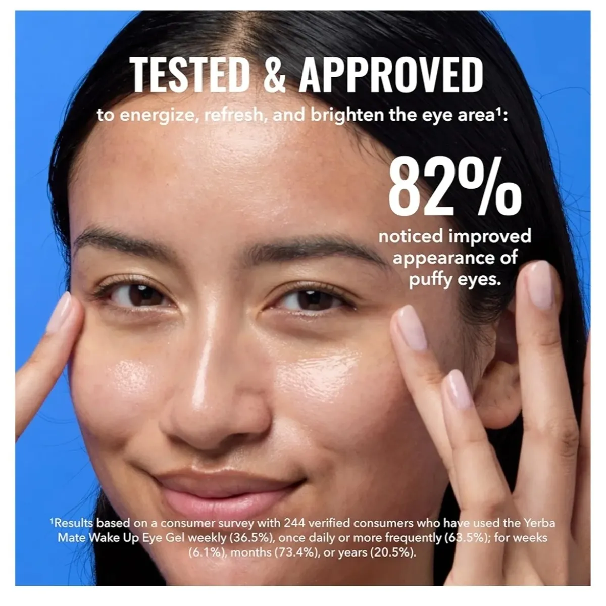 1Pcs/15ml Goods Molecules Yerba Mate Wake Up Eye Gel - Hydrating Under Eye Gel Cream with Hyaluronic Acid and Caffeine - Target Dark Circles and Puffiness - Skin Care for Face