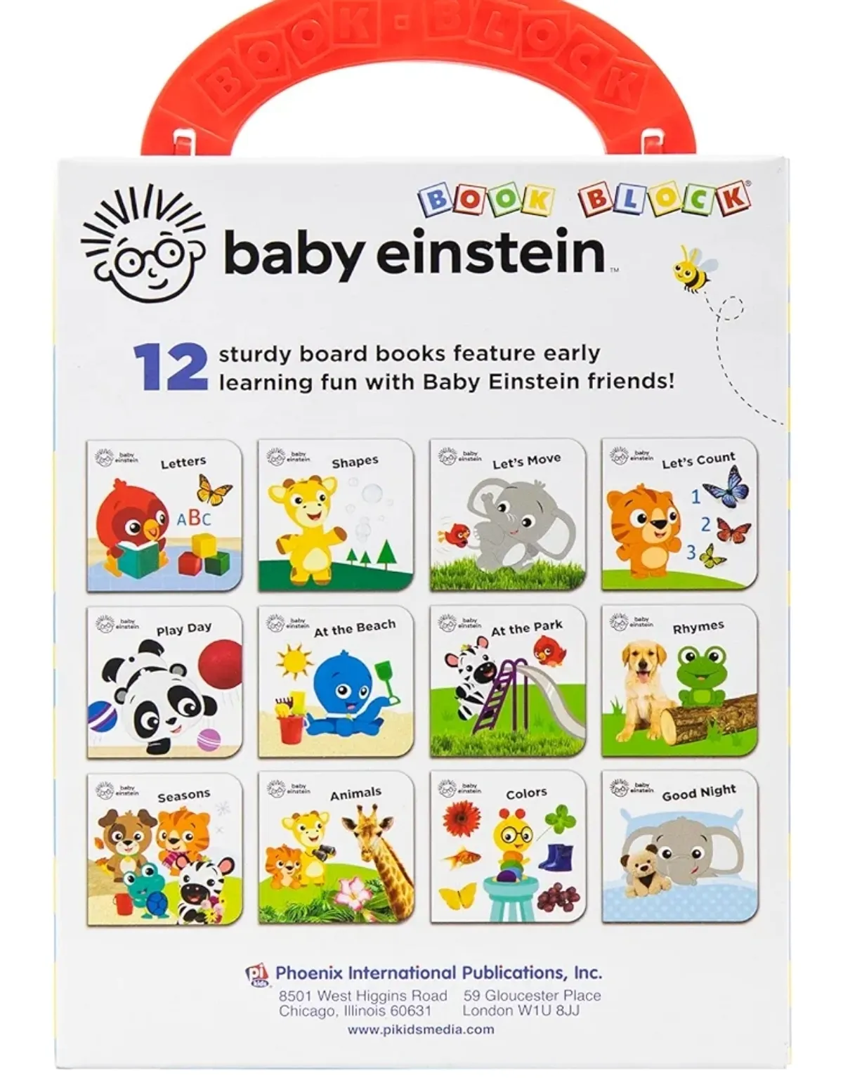 Baby Einstein - My First Library Board Book Block 12-Book Set - First Words, Alphabet, Numbers, and More! - PI Kids