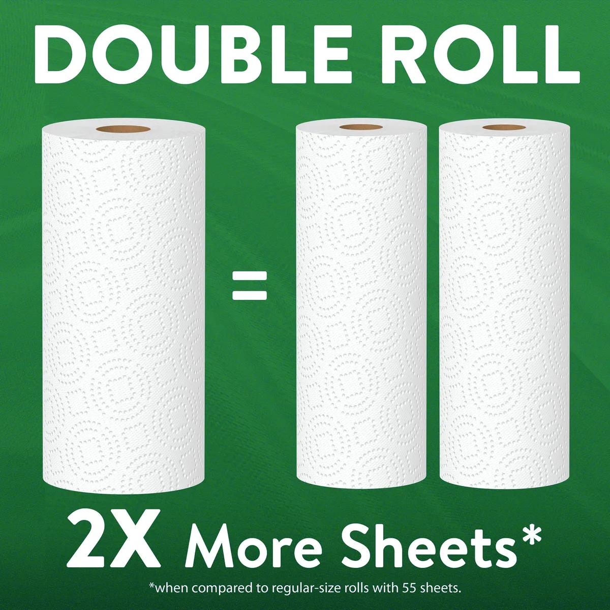 Great Value Ultra Strong Paper Towels, White, 2 Double Rolls