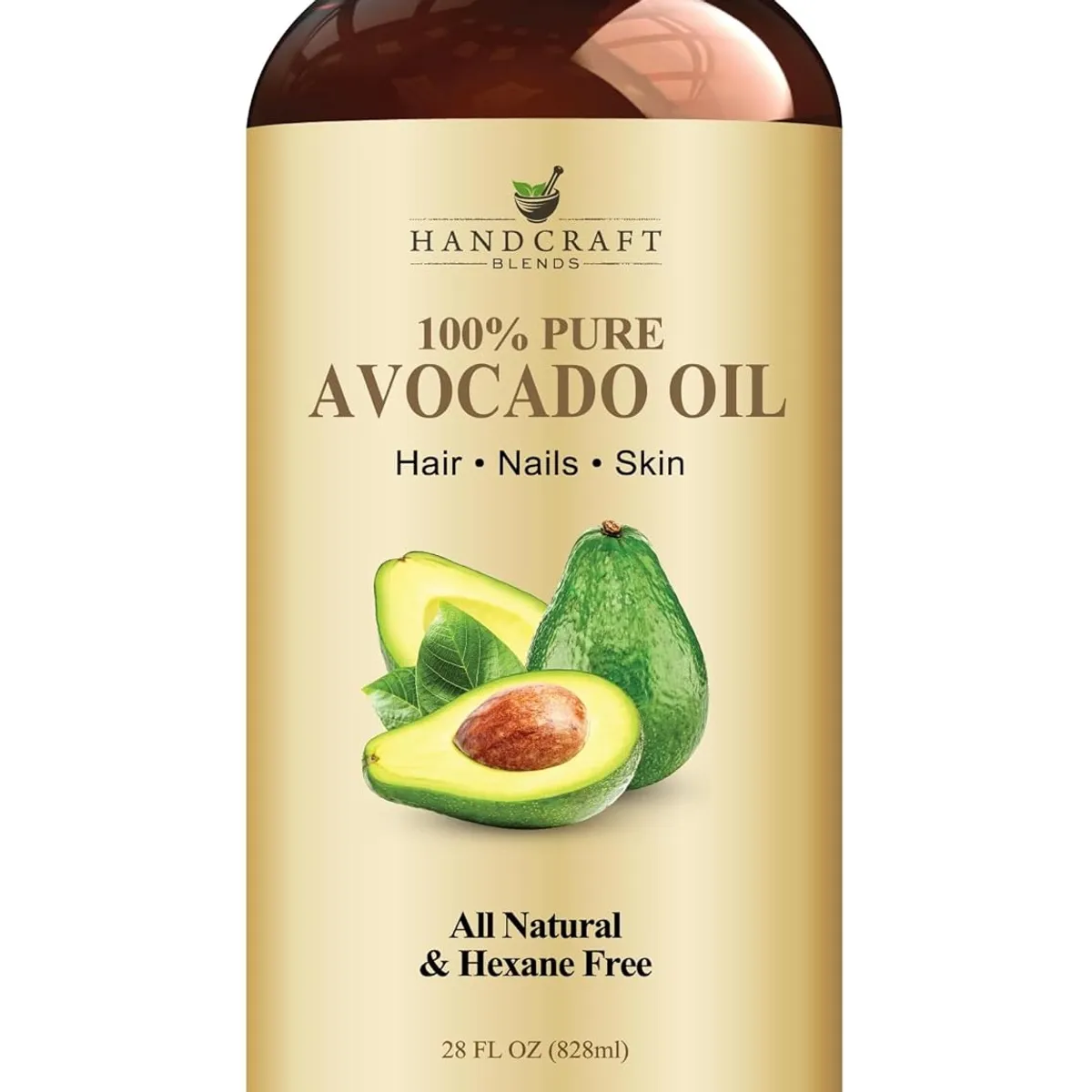 Handcraft Blends Avocado Oil - Cold-Pressed 28 Fl Oz - 100% Pure and Natural - Premium Grade Carrier Oil for Skin and Hair