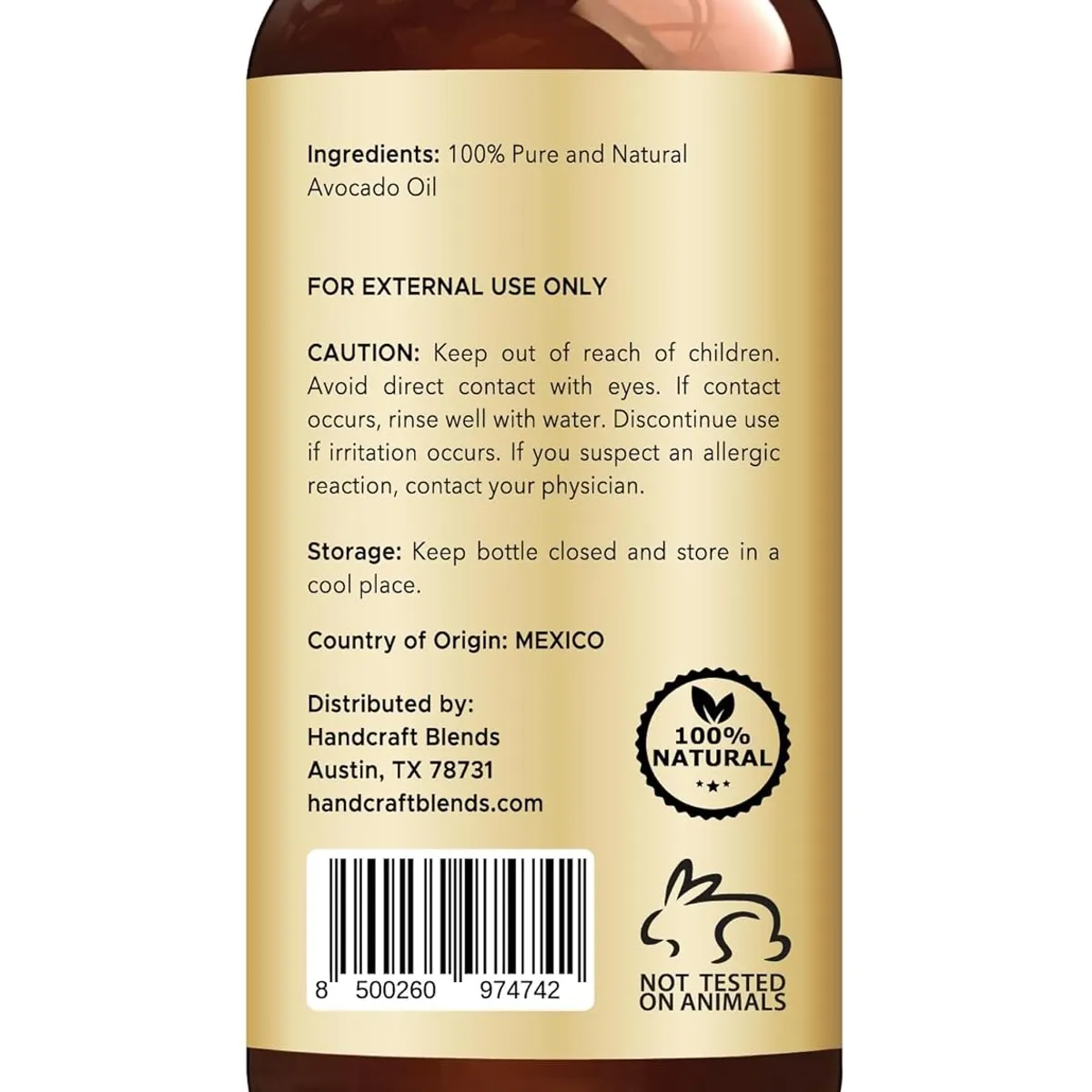 Handcraft Blends Avocado Oil - Cold-Pressed 28 Fl Oz - 100% Pure and Natural - Premium Grade Carrier Oil for Skin and Hair