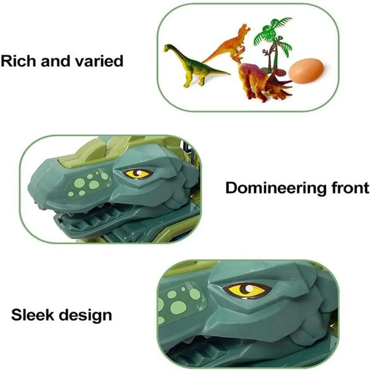 Dinosaur Toy Trucks Carrier for Kids  Tyrannosaurus Rex Large Car Truck Excavator Transport