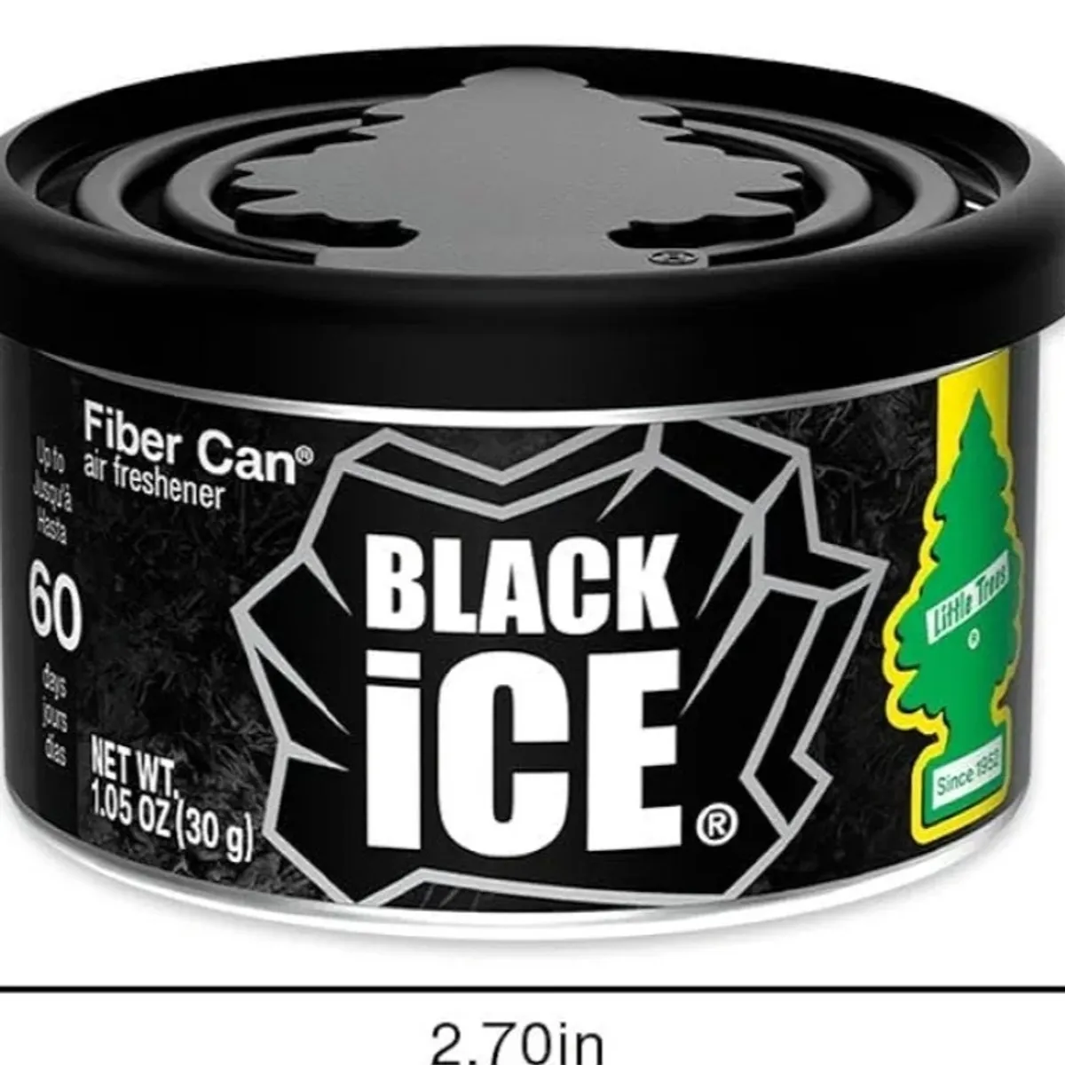 1pc Freshner Little Trees Black Ice Fiber Can Air Freshener