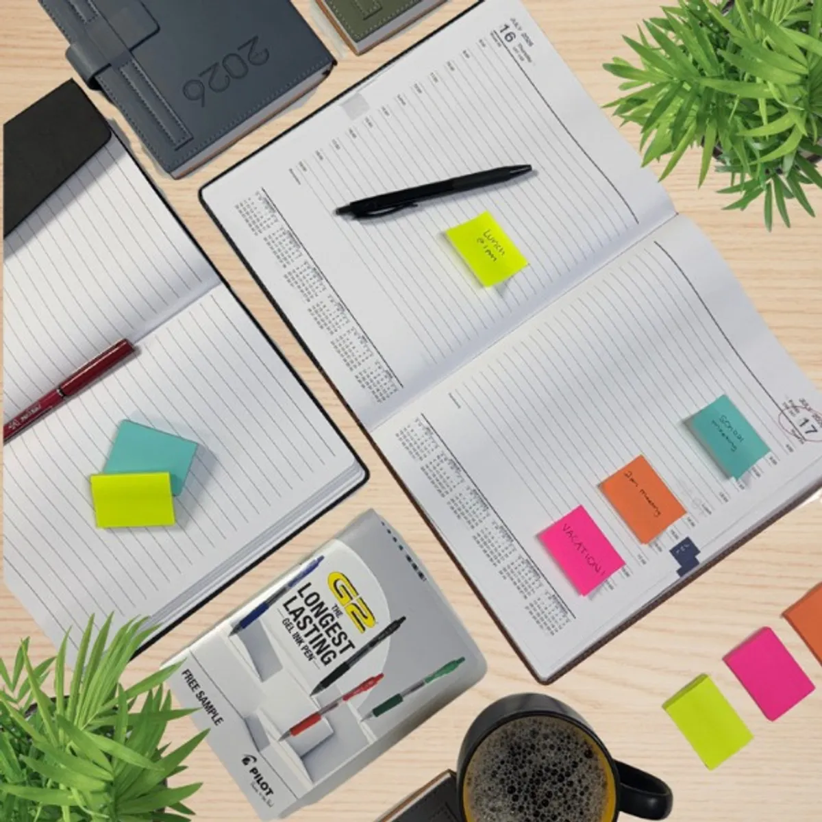 5 1/2 x 8 1/2 Exec Appt. Diary w/Flap, Green