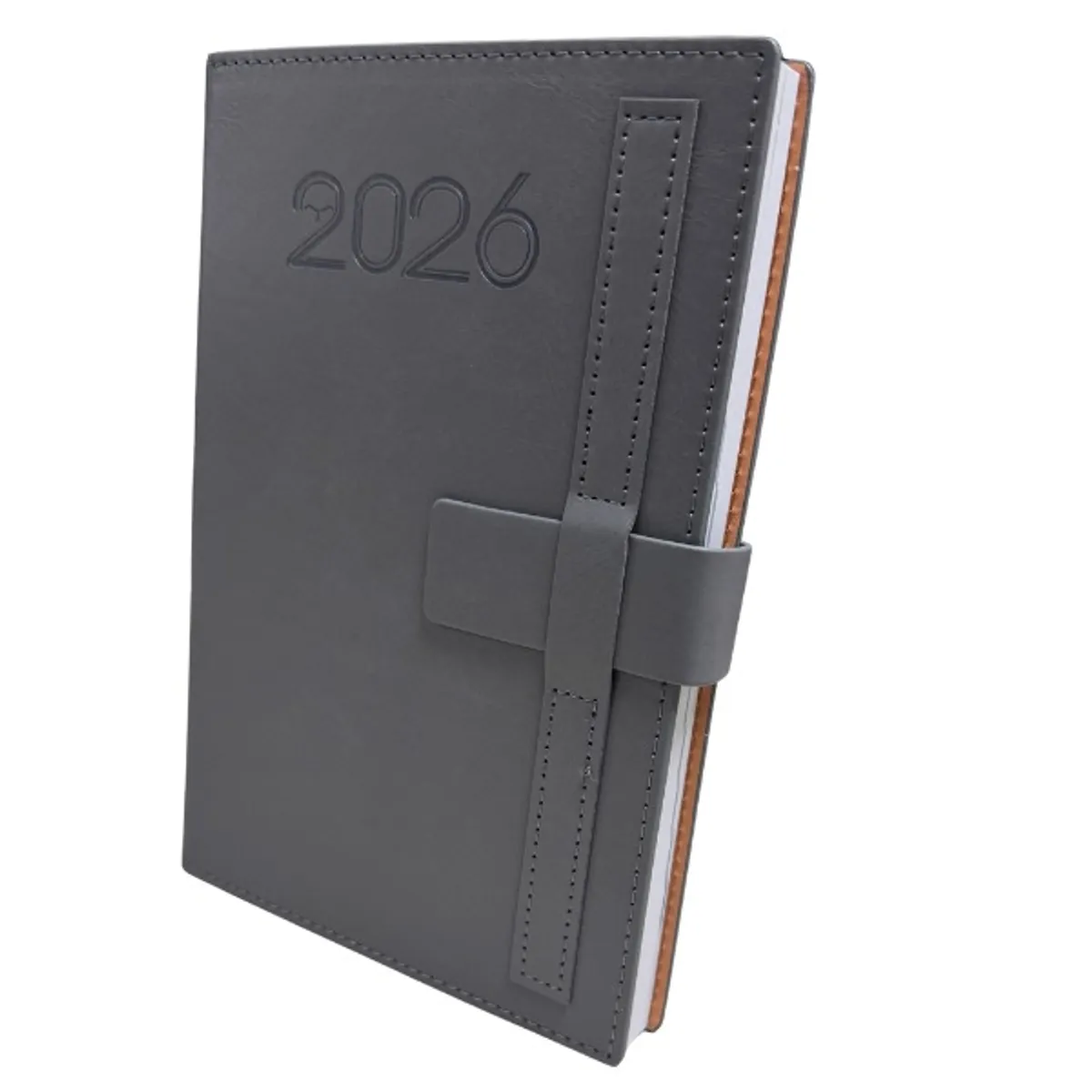 5 1/2 x 8 1/2 Exec Appt. Diary w/Flap, Grey