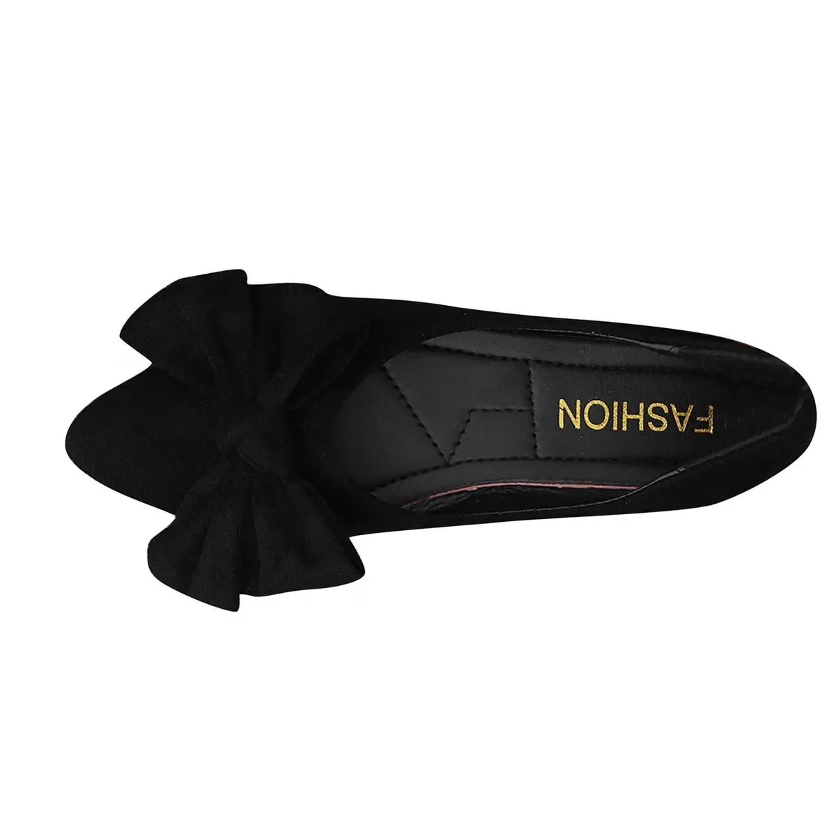 Women Fashion Bowknot Flats Comfort Pointed Toe Dress Shoes-Size 8