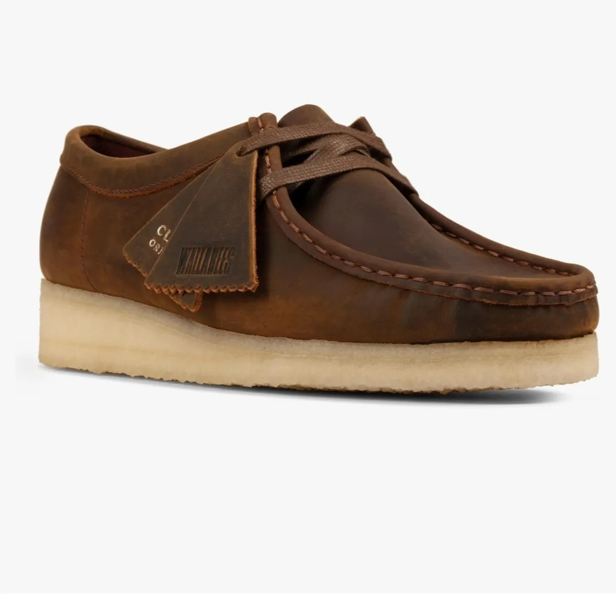 Women's Natural Brown Raffia Wallabee Clarks-Size 7M