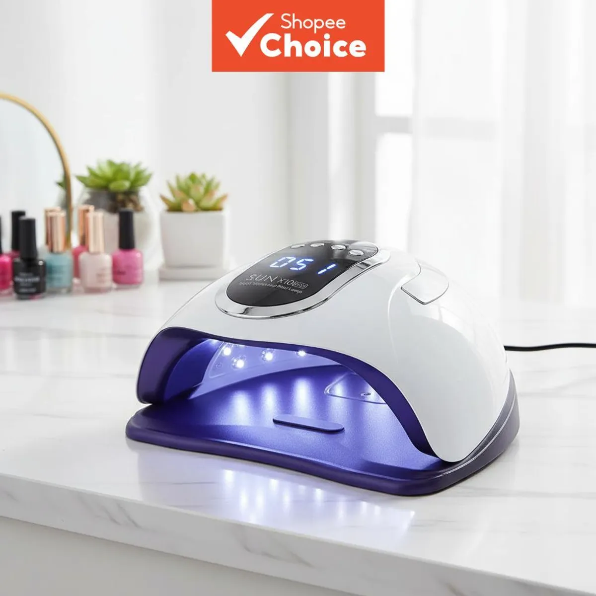 SUN-X10-MAX-UV-Nail-Lamp-66-LEDs-Quick-Drying-with-Auto-Sensor-and-Timer