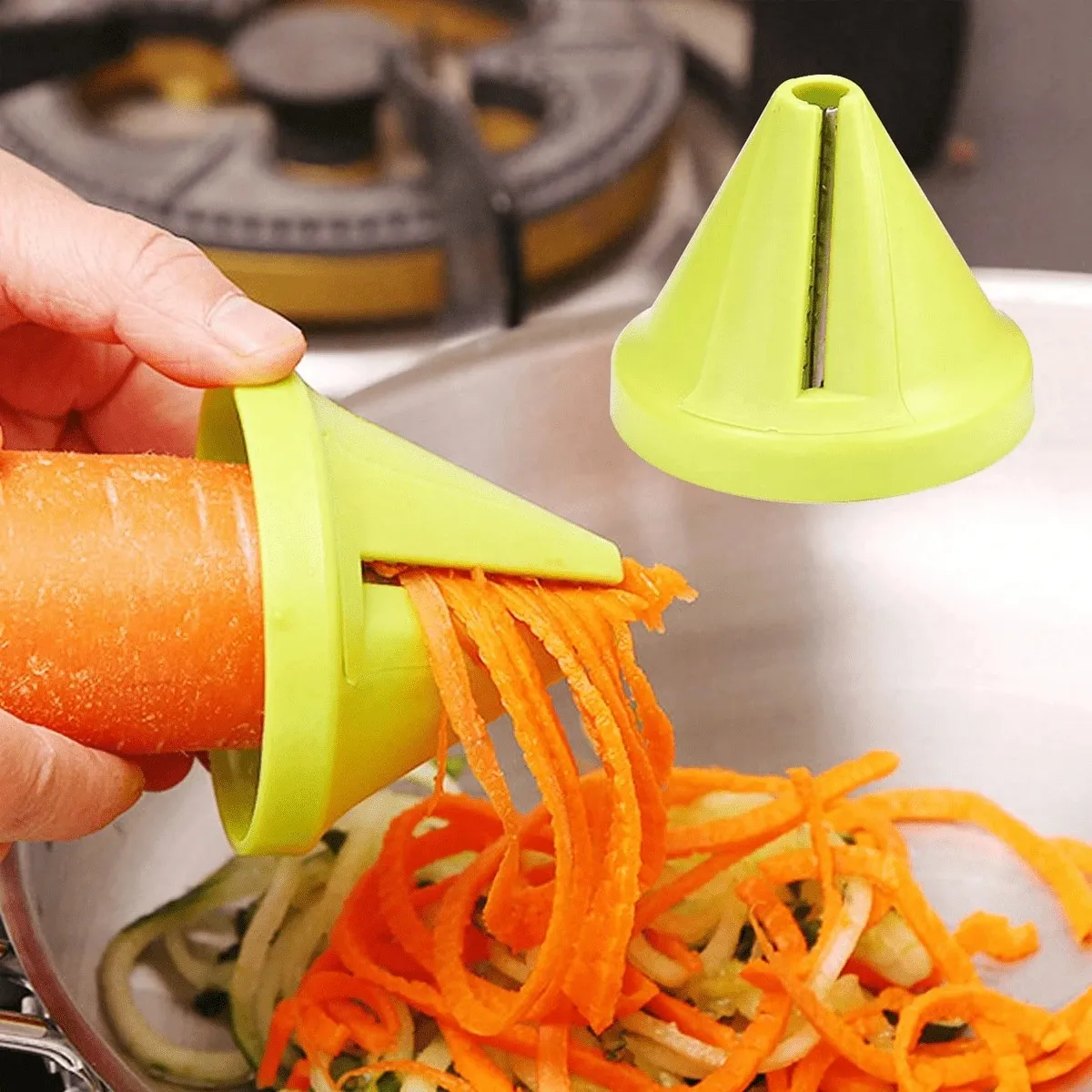 1pc Spiral Slicer, Rotary Shredder, Multi-Functional Kitchen Vegetable Cutter