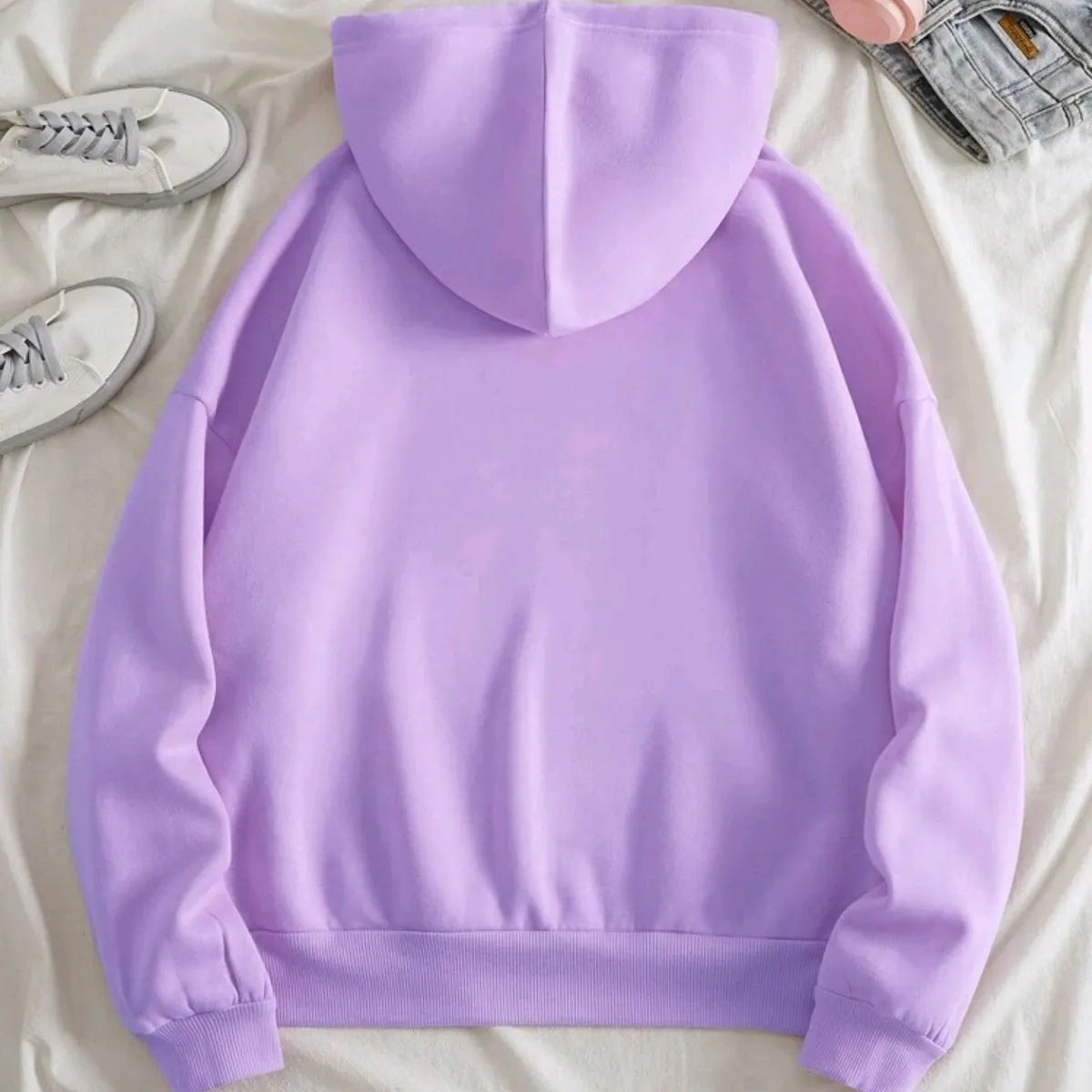 Hooded Zip-Up Sweatshirt - Size: L