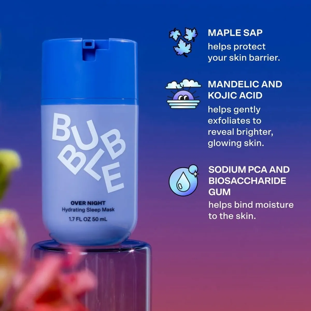 Bubble Skincare Over Night Hydrating Sleep Cream Mask 50Ml