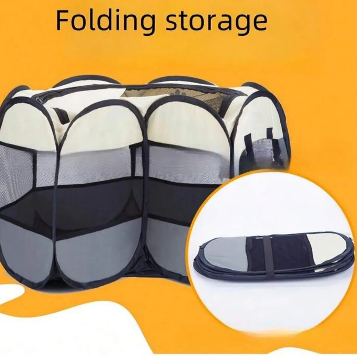 1pc Pet Cat & Dog Scratch Resistant Foldable Enclosure Tent Puppy Keep Puppy Keep Cat Toys Cat Scratching Post - Size XL