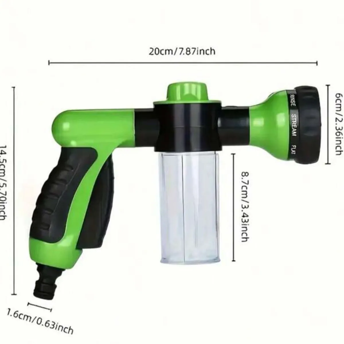1pc 8-In-1 Outdoor Horse/Dog Washer And Garden Hose Nozzle - Perfect For Pet Baths, Watering Flowers, And Washing Cars