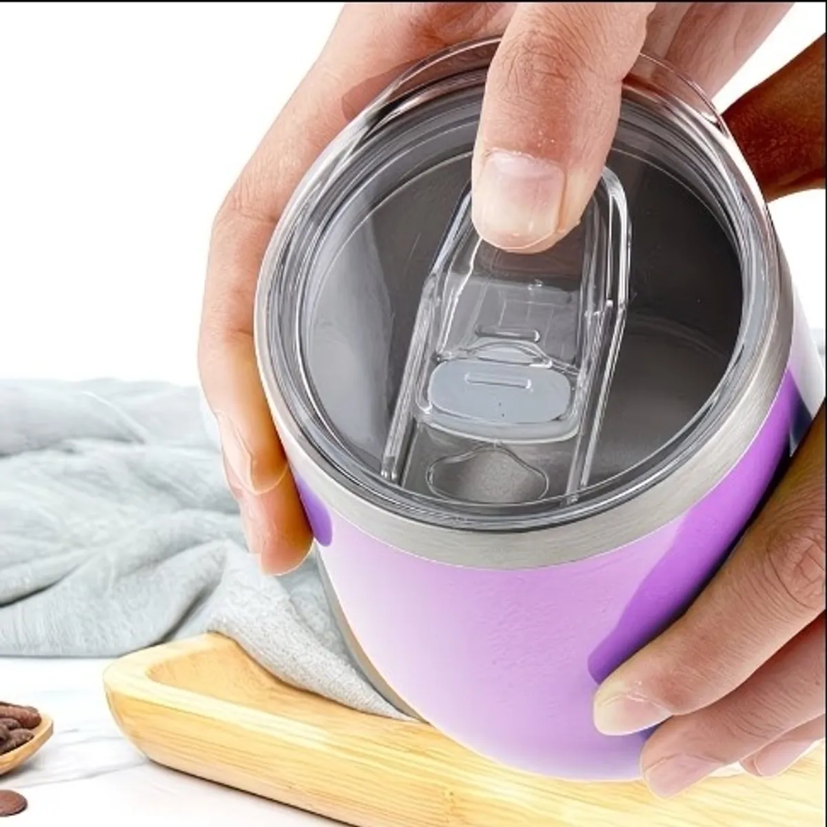 2pcs 12oz Spill-Proof Silicone Eggshell Cup Lids - Perfect for Wine Tumblers and Replacement Covers