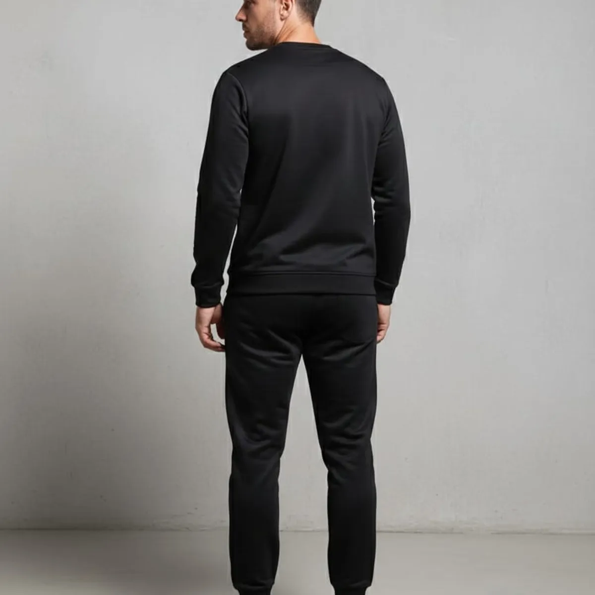 Men Black Neon Bear Tracksuit-Size M