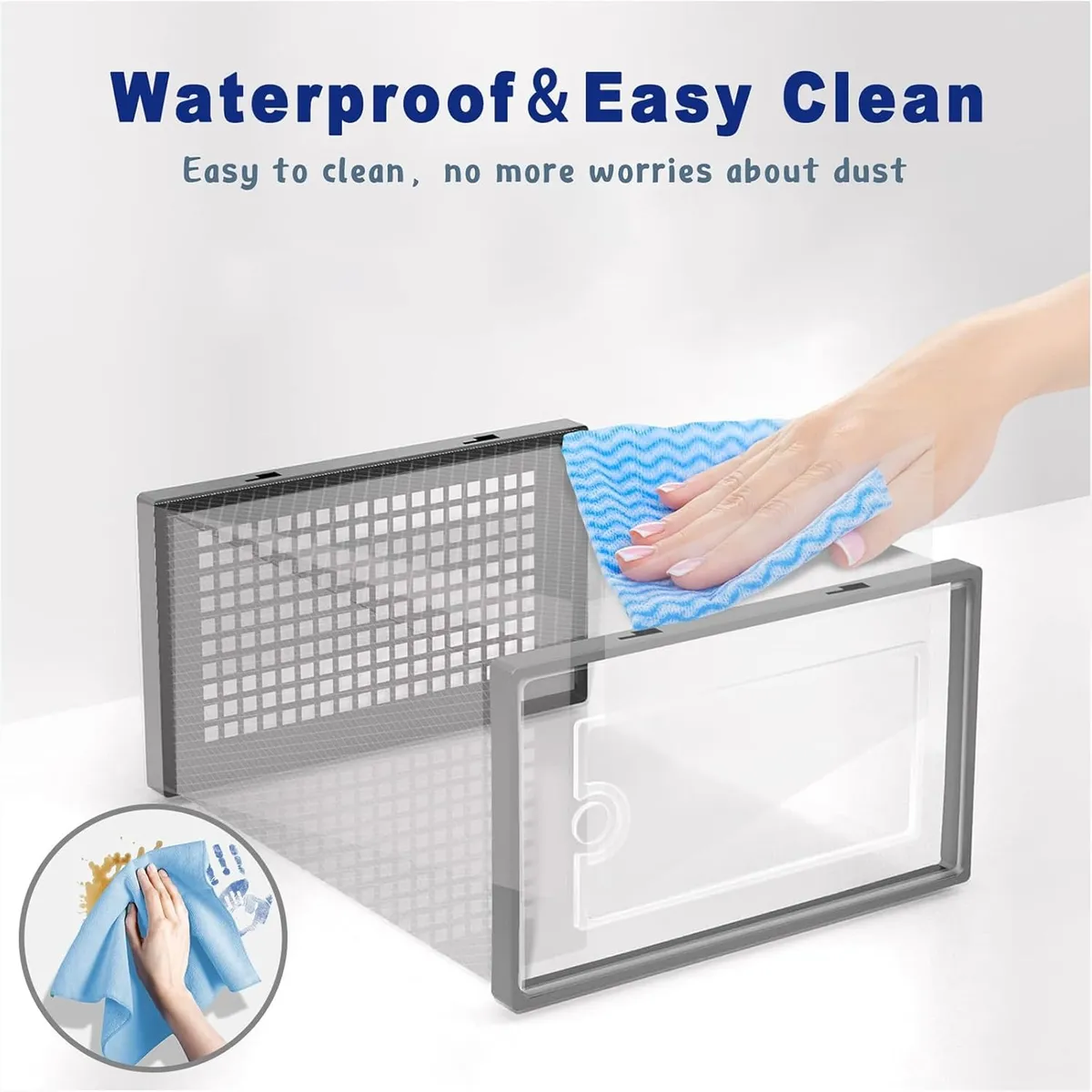 Large 15 Pack Shoe Storage Box, Clear Shoe box Clear Plastic Stackable Shoe Organizer for Closet
