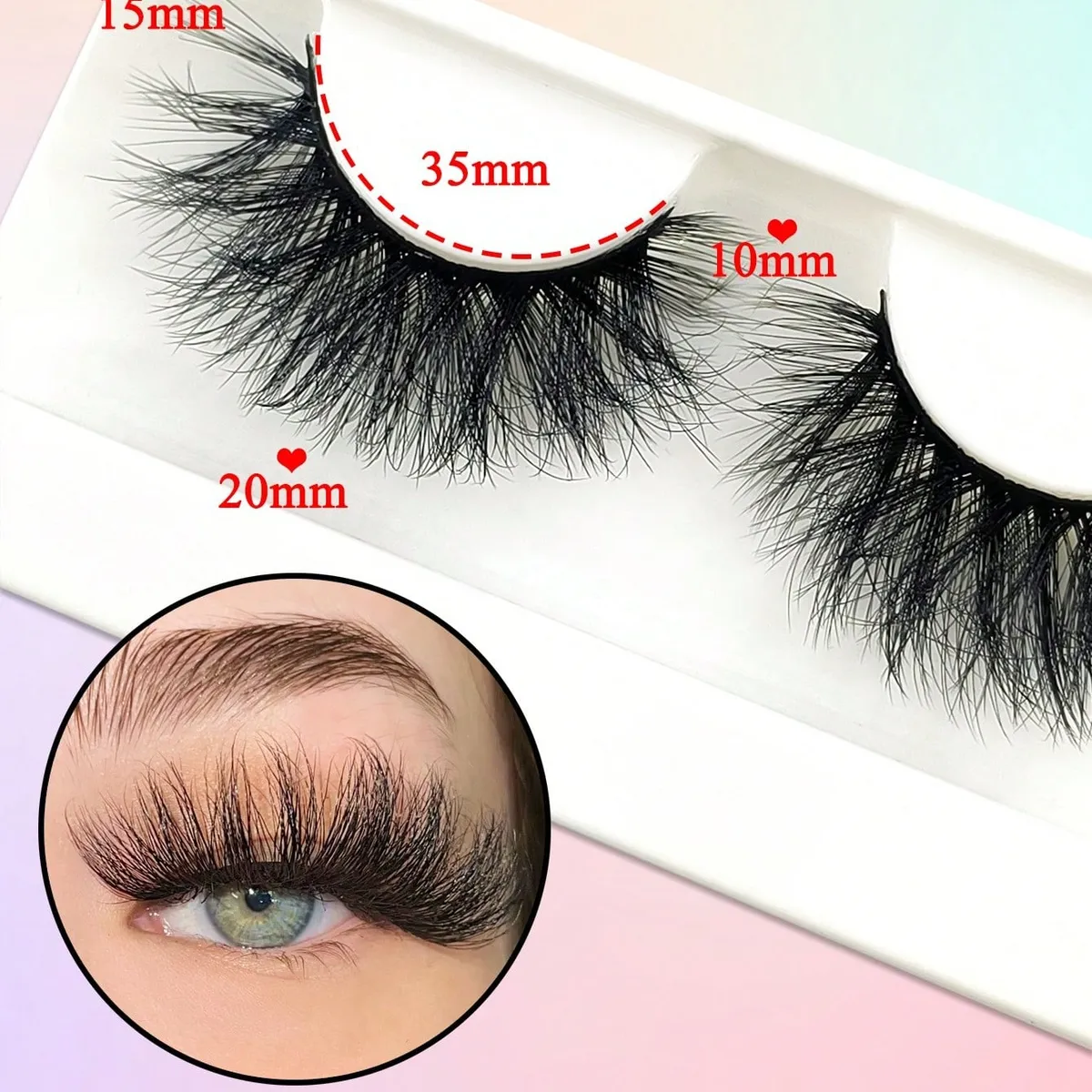 False Eyelashes 3 Pairs Fluffy Volumized Eyelashes Lashes Dramatic Look